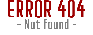 ERROR 404 - Not found -